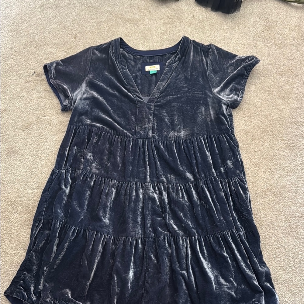 Velvet Dress in blue